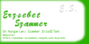 erzsebet szammer business card